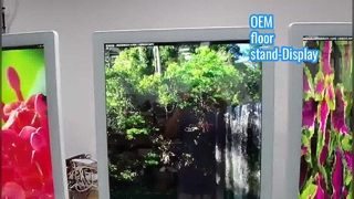 Vertical advertising machine - choose one from infrared, electro-capacitive or both - without logo -